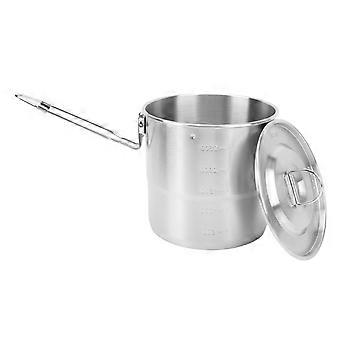 Camping Cooking Pot 304 Stainless Steel Portable Metal Rice Cooker Camping Cookware for Outdoor Hiking Metal Camping Food Bowl