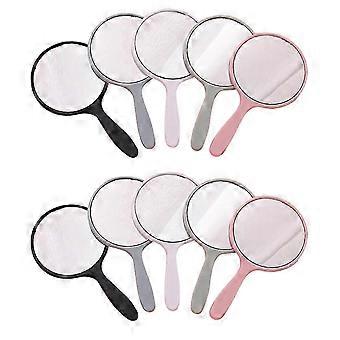 10 Pieces Handheld Mirror Small Mirror Small Portable Round Mirror Travel For Travel Camping Daily