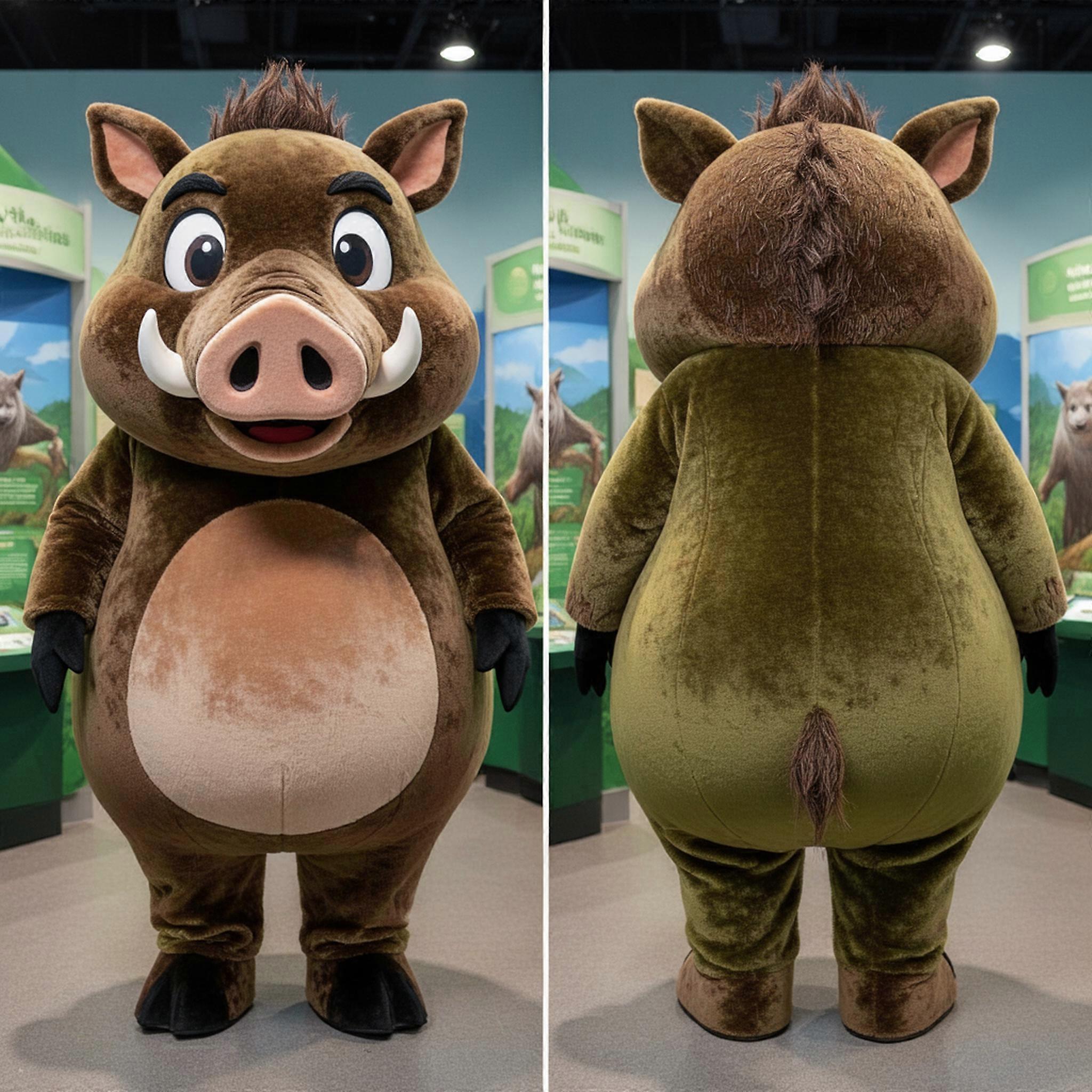 MASTICOT Olive Round Wild Boar Mascot
