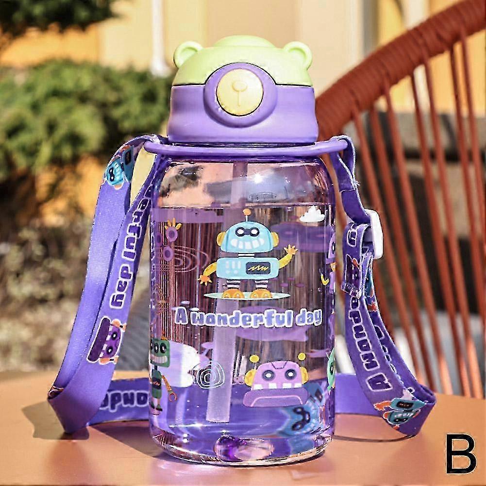 Bear-Themed 650ml Straw Mug