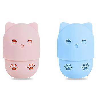 2 Stück Beauty Sponge Travel Case, Make-up Schwämme Halter, Makeup Blender Schwamm