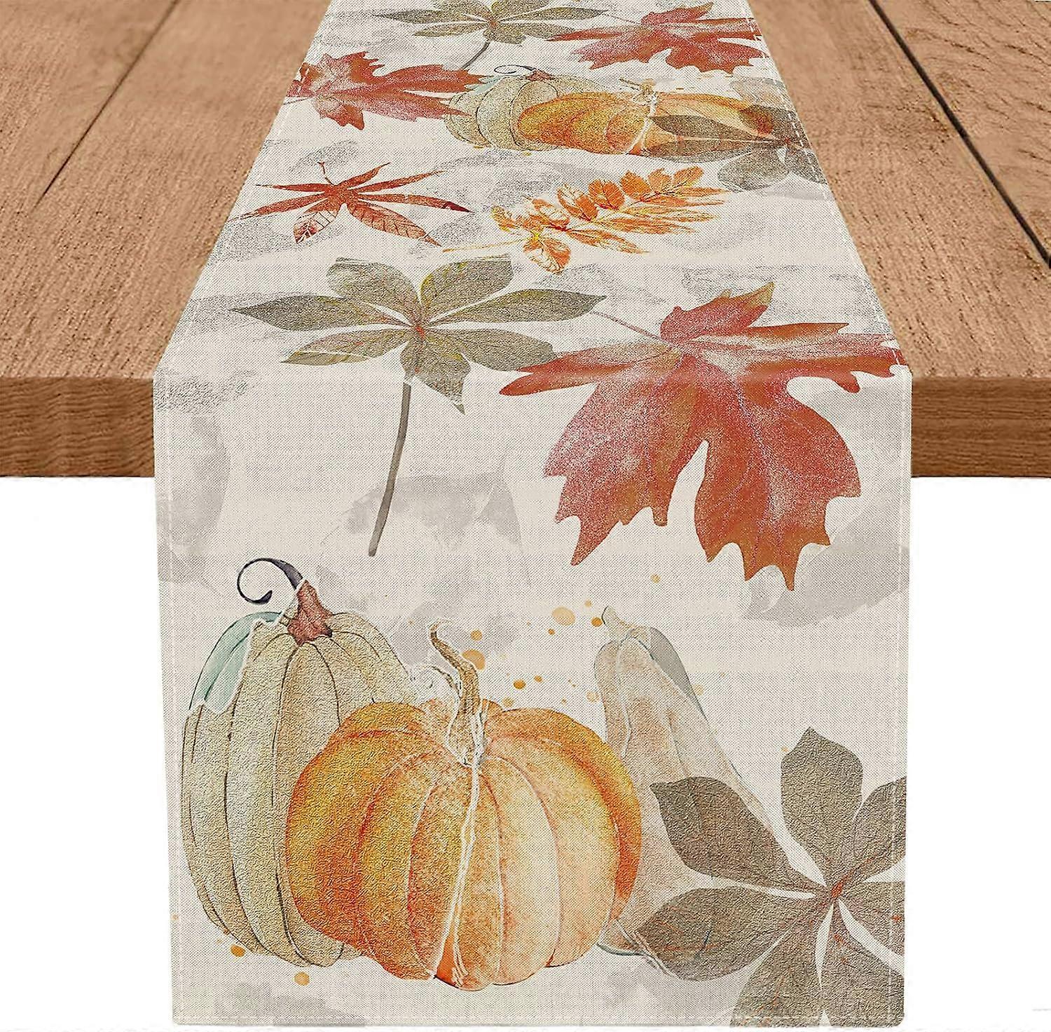 Autumn Table Runner 183x33cm Leaf Decoration for Autumn Table