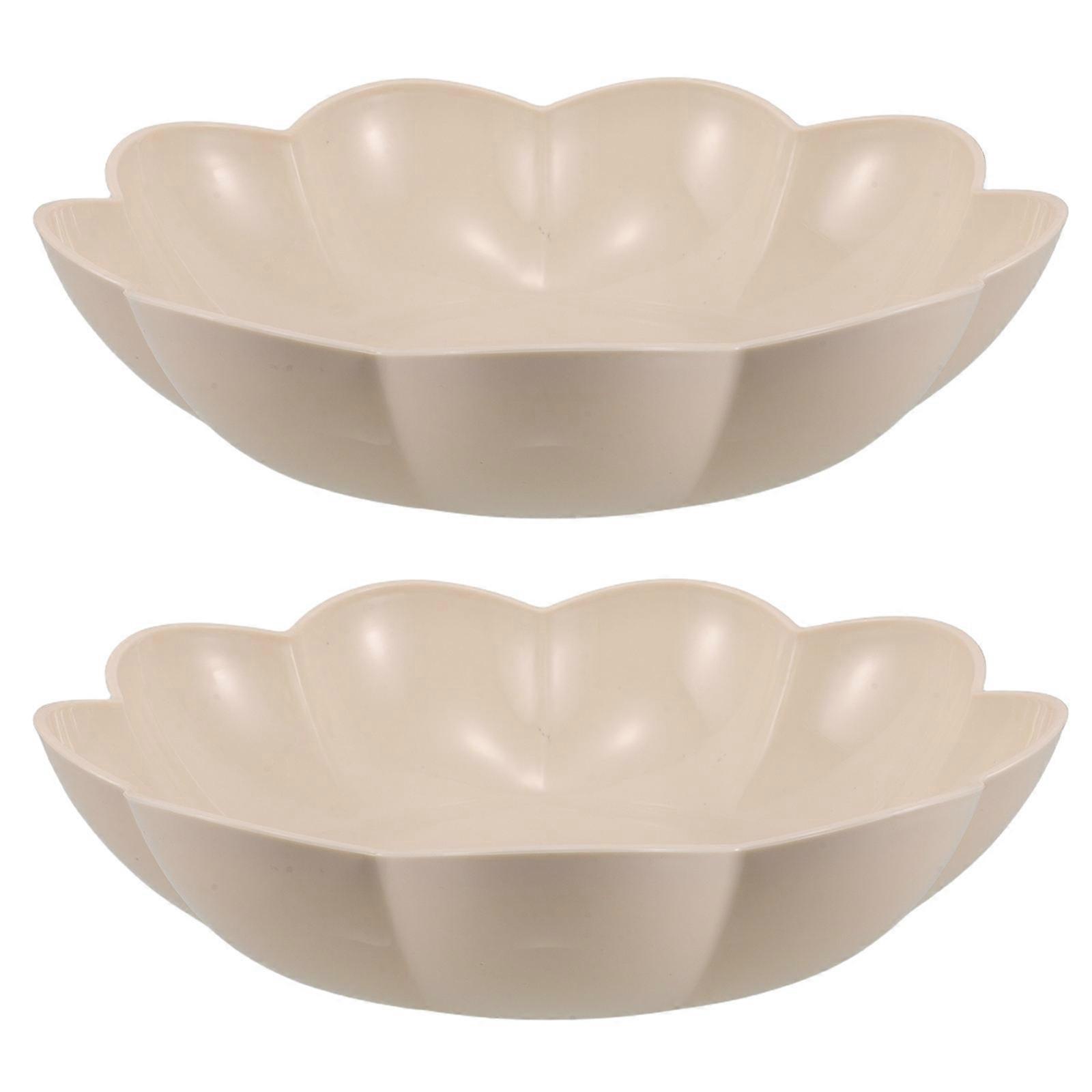 Serving Tray Round Serving Platter for Appetizers 6Pcs Beige Set