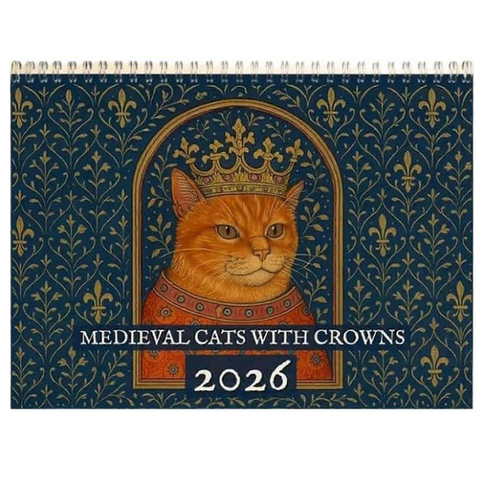 2026 Crowned Cat Wall Calendar