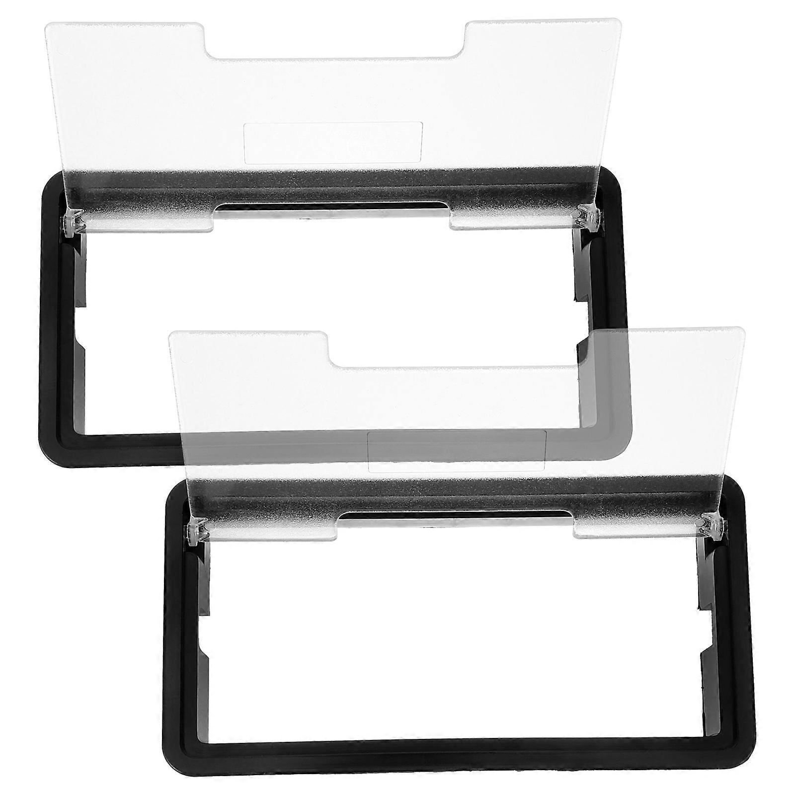 Rectangular Cord Hole Cover Plastic Desk Grommets for Desktop 2Pcs
