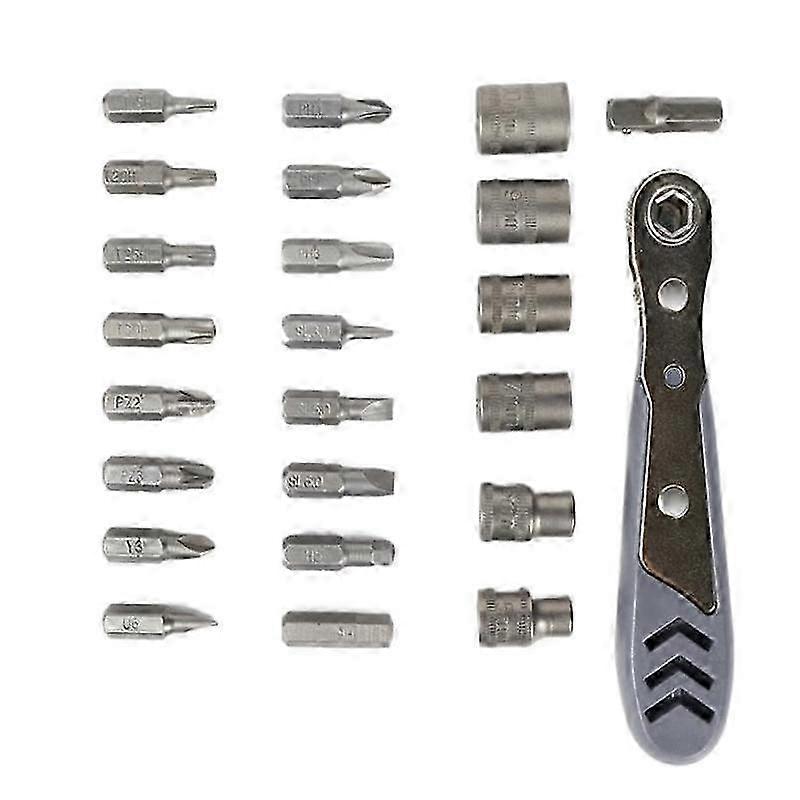 24-In-1 Compact Ratcheting Tool Set