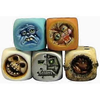 5pc Hilarious Monster Face Dice