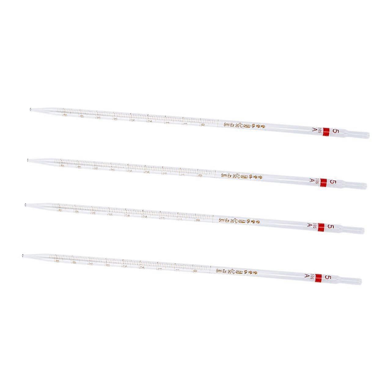 Glass Ring Pipettes, 4Pcs for Laboratory Fluid Experiments