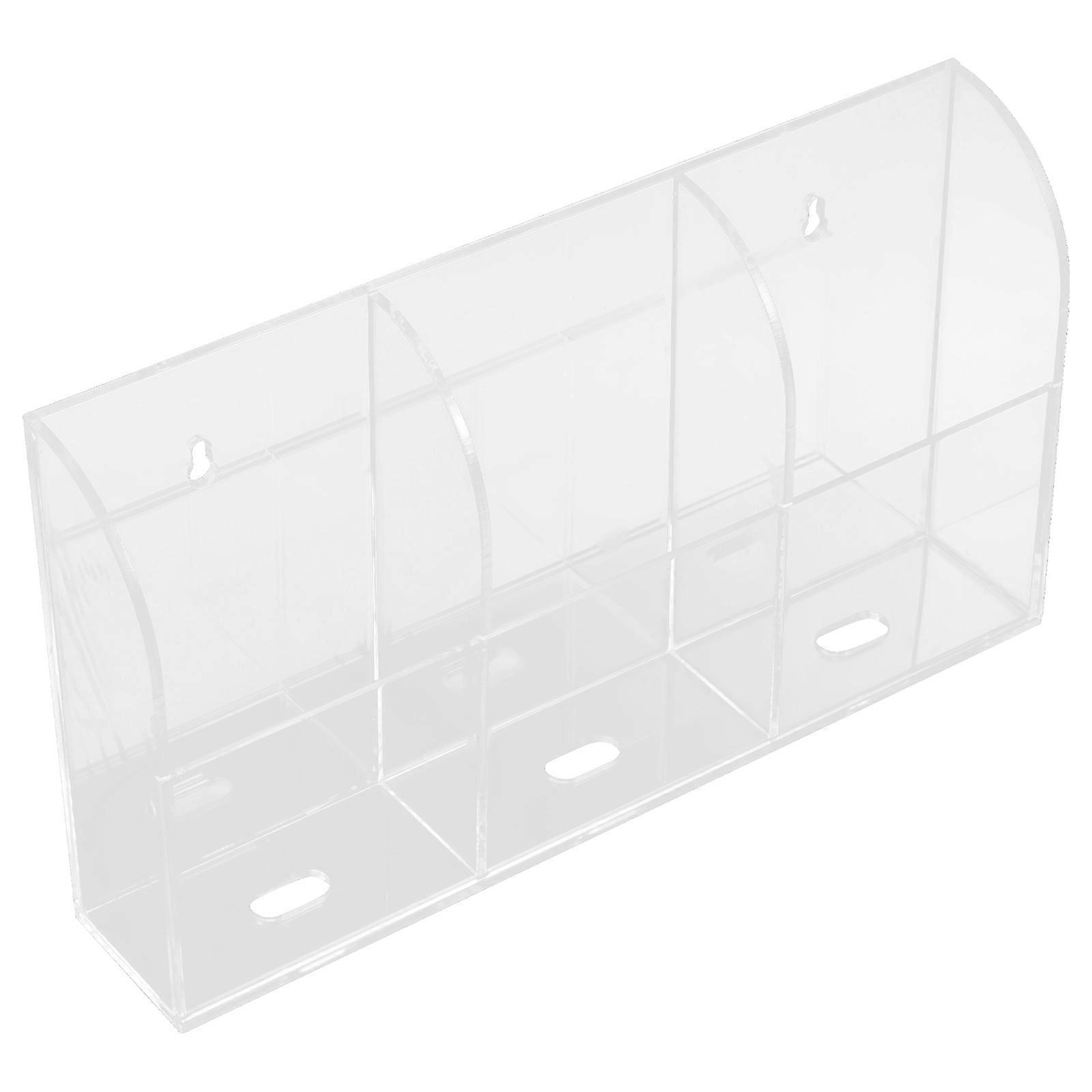 Wall Mounted Organizer Remote Controller Holder for Storage Use Three Boxes