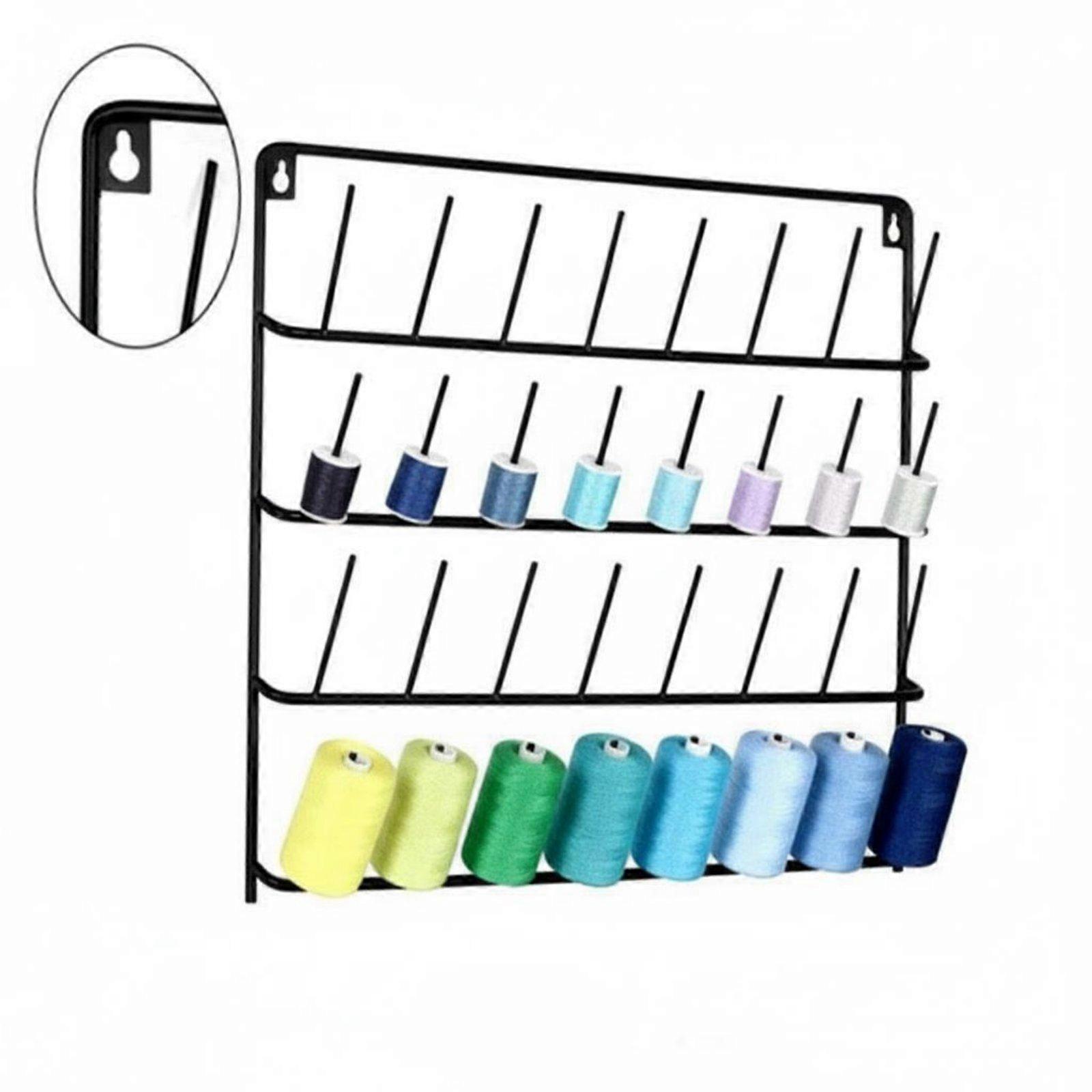 Wall Mount Thread Rack Iron Construction Jewelry Hanging Display Versatile Wall