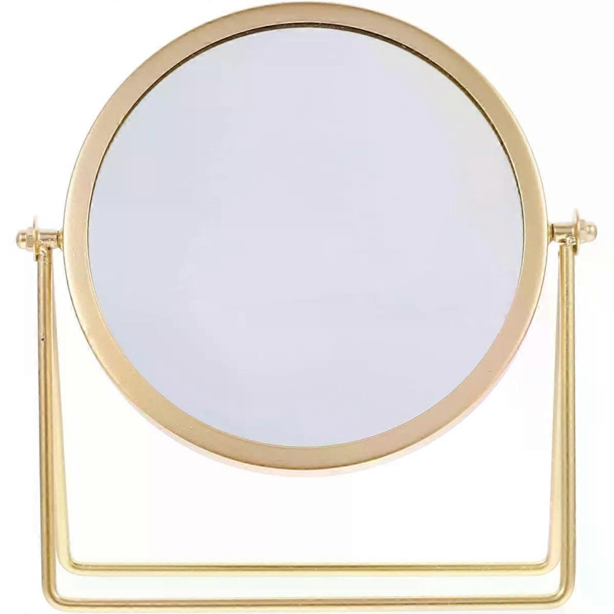 Gold Vanity Mirror round Swivel Tabletop Makeup Mirror