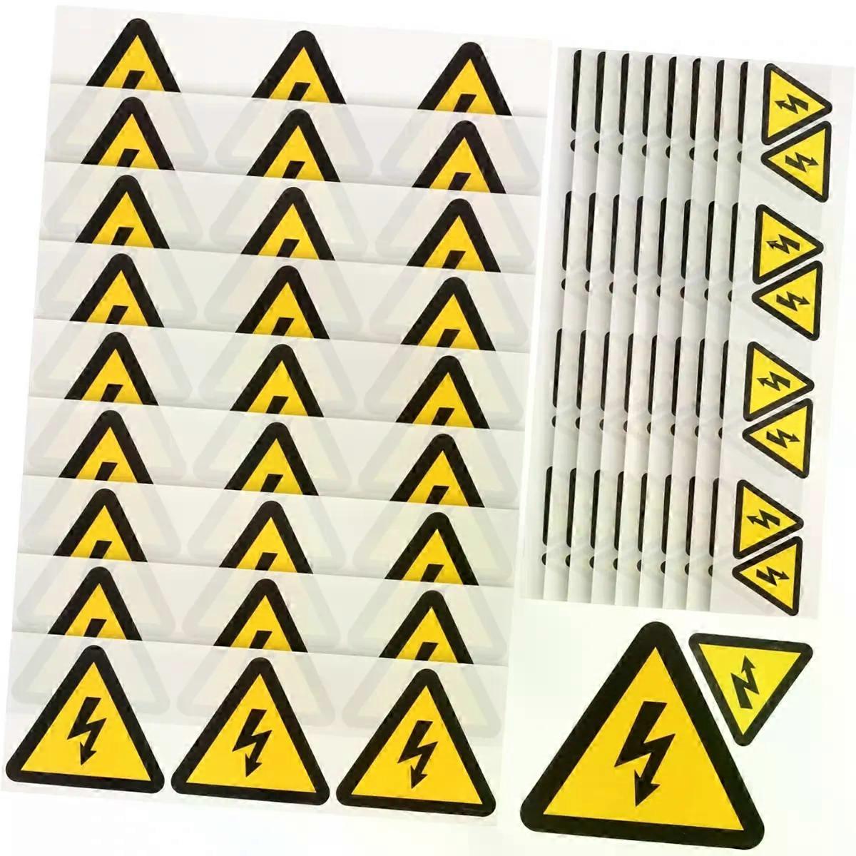 Electric Shock Warning Stickers 30pcs Adhesive Caution Labels