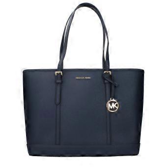 Michael Kors niebieska Skórzana Torba na ramię