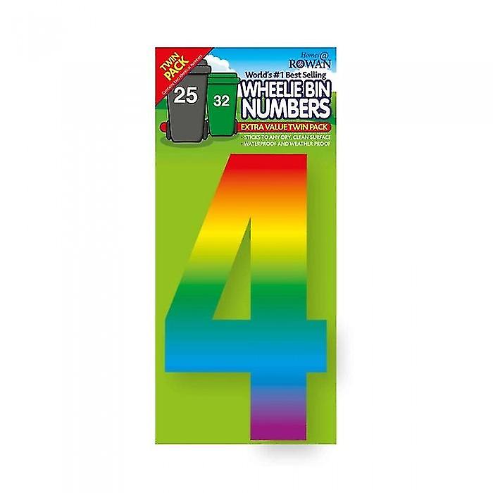 Rowan 4 Rainbow Bin Number (Pack of 2)