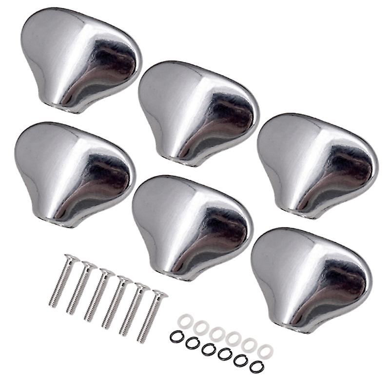 6Pcs Guitar Tuning Peg Caps Tuners Machine Head Replacement Tuner Buttons Handle Guitar Accessories