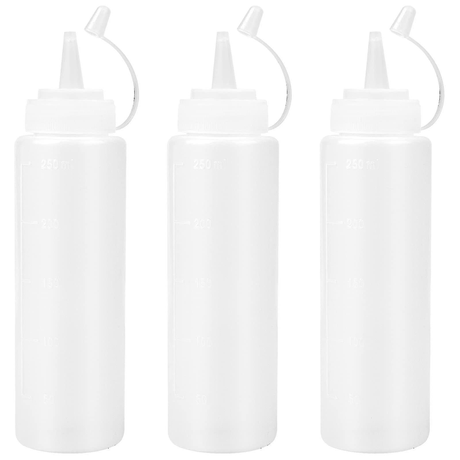 Set Of 3 Soft Plastic Sauce Squeeze Bottle