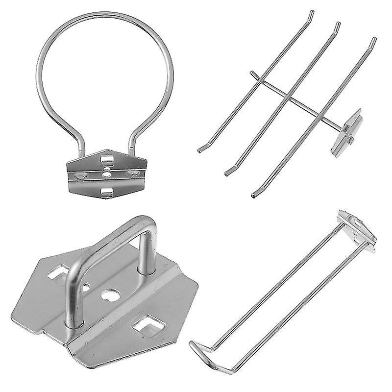 23,5X15 cm Ganci di utilità in argento 4 pezzi Set di ganci per appendere per impieghi gravosi Chiave a nastro Gancio a bobina Rack di stoccaggio