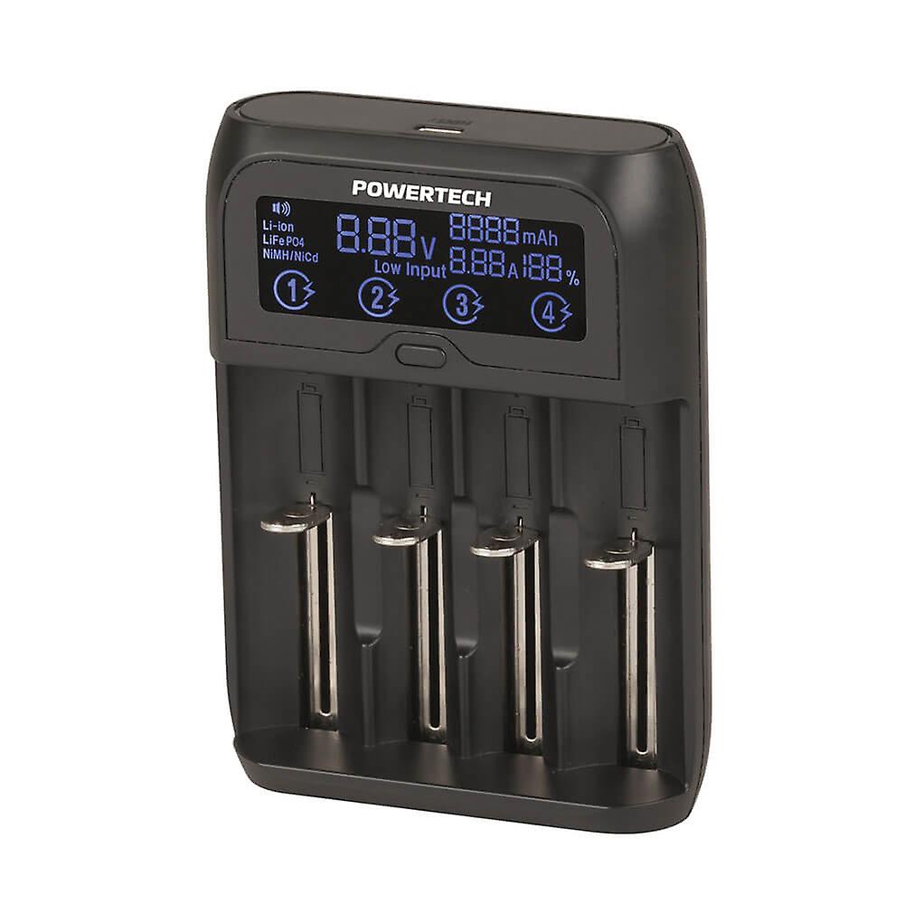 Universal 4 Channel Fast Charger With Lcd Screen Intelligent Fast Charging