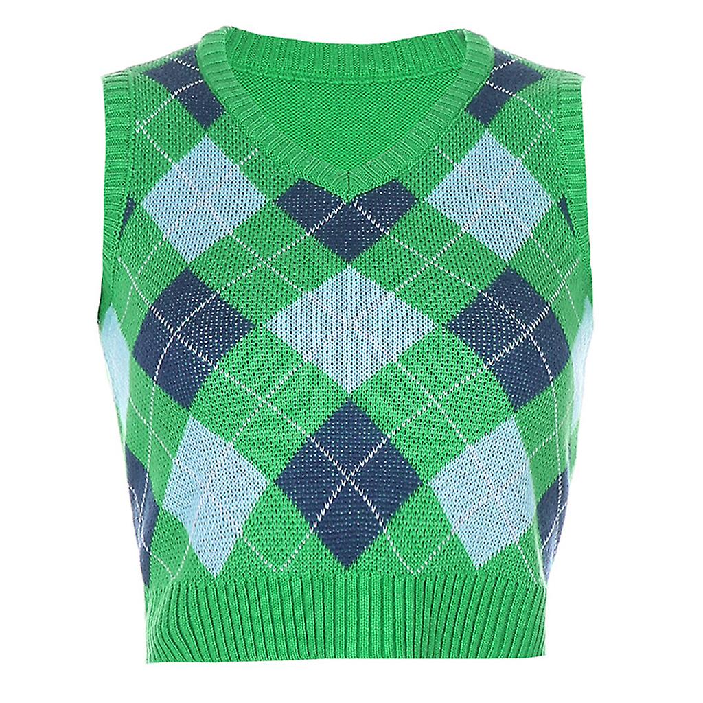 Amazon Women's Golf Argyle Sweater Vest Women Sleeveless