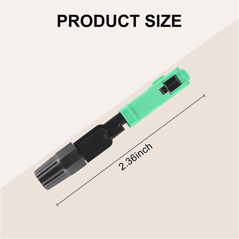 10Pcs / Fiber Optic Connector Embedded Single Mode Component Fiber Optic Quick Connector-Black + Gr