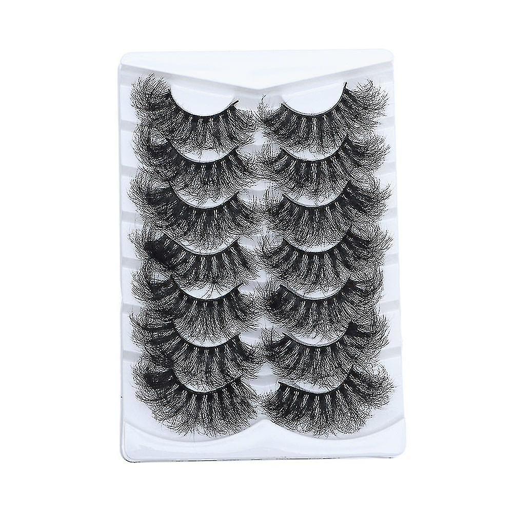 7 Pairs Eye Makeup Tools False Eyelashes Cruelty-free Wispy Fluffy Eye Lashes
