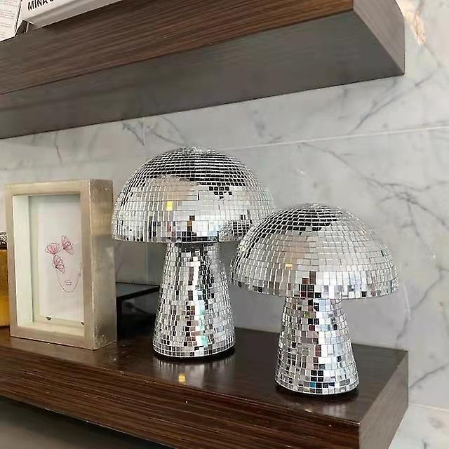 Boule Disco Champignon Argent - Décoration Fête Et Intérieur Scintillante