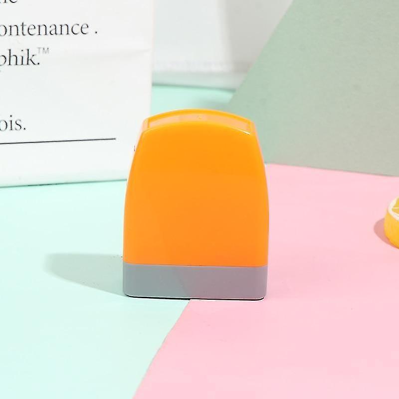 Orange Rectangle Shaped Name Stamp