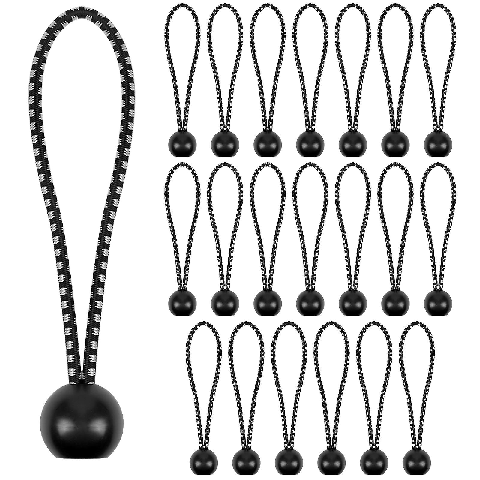 20pcs Bungee Cords Balls With Balls Heavy Duty Tarp Tie Down Straps For Tent