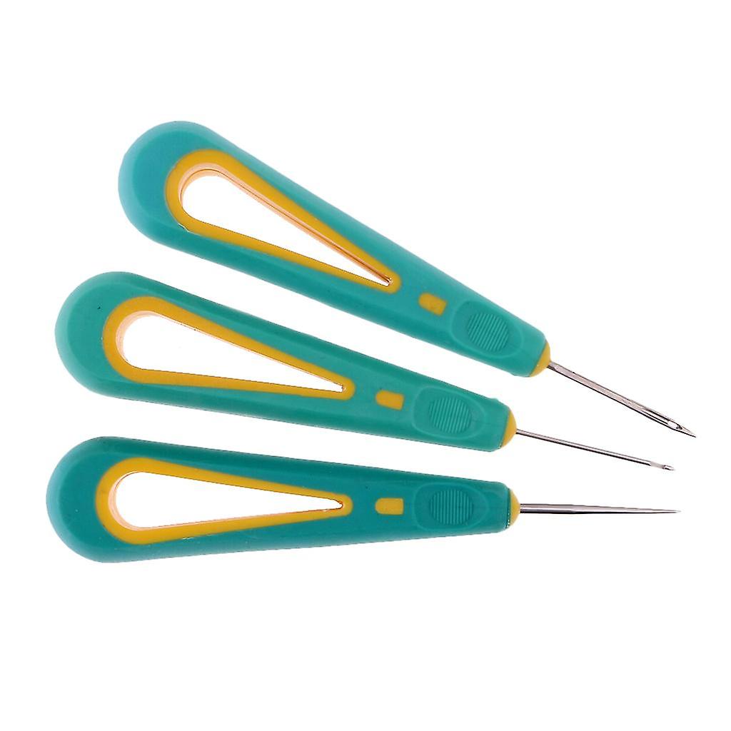 3pcs/Set Silicone Handle Leather Craft Stitching Awl Sewing Leather Tools