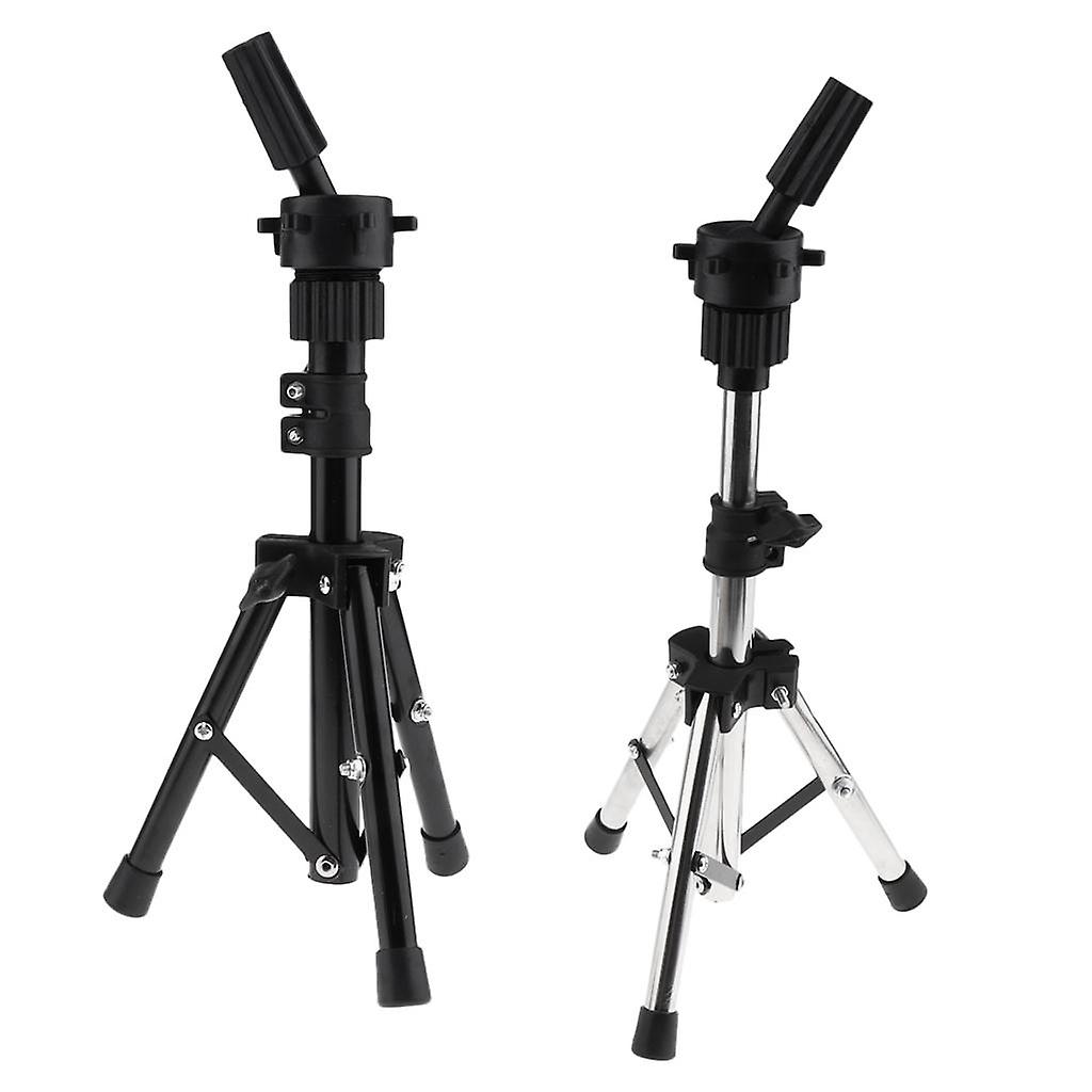 Cosmetology Head Mannequin Training Practice Holder Tripod Stand Rack 2pcs