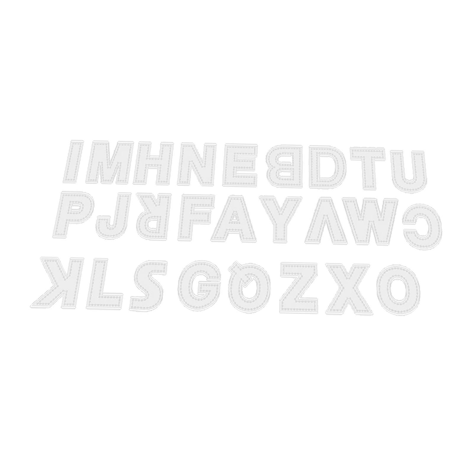 26pcs DIY Handmade Leather Clear Acrylic Letter Pattern Stencil Template