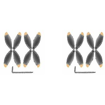 16pcs Propeller Props pour Parrot Anafi Drone Remplacement Blade Wing Fan Accessoire (noir et or)