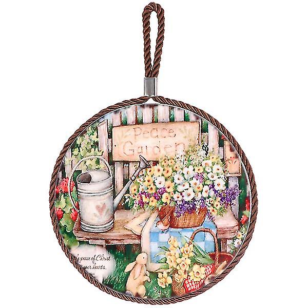 1pc Home Placemats Easter Style Table Mat Ceramic Table Mat Decor Place Mat