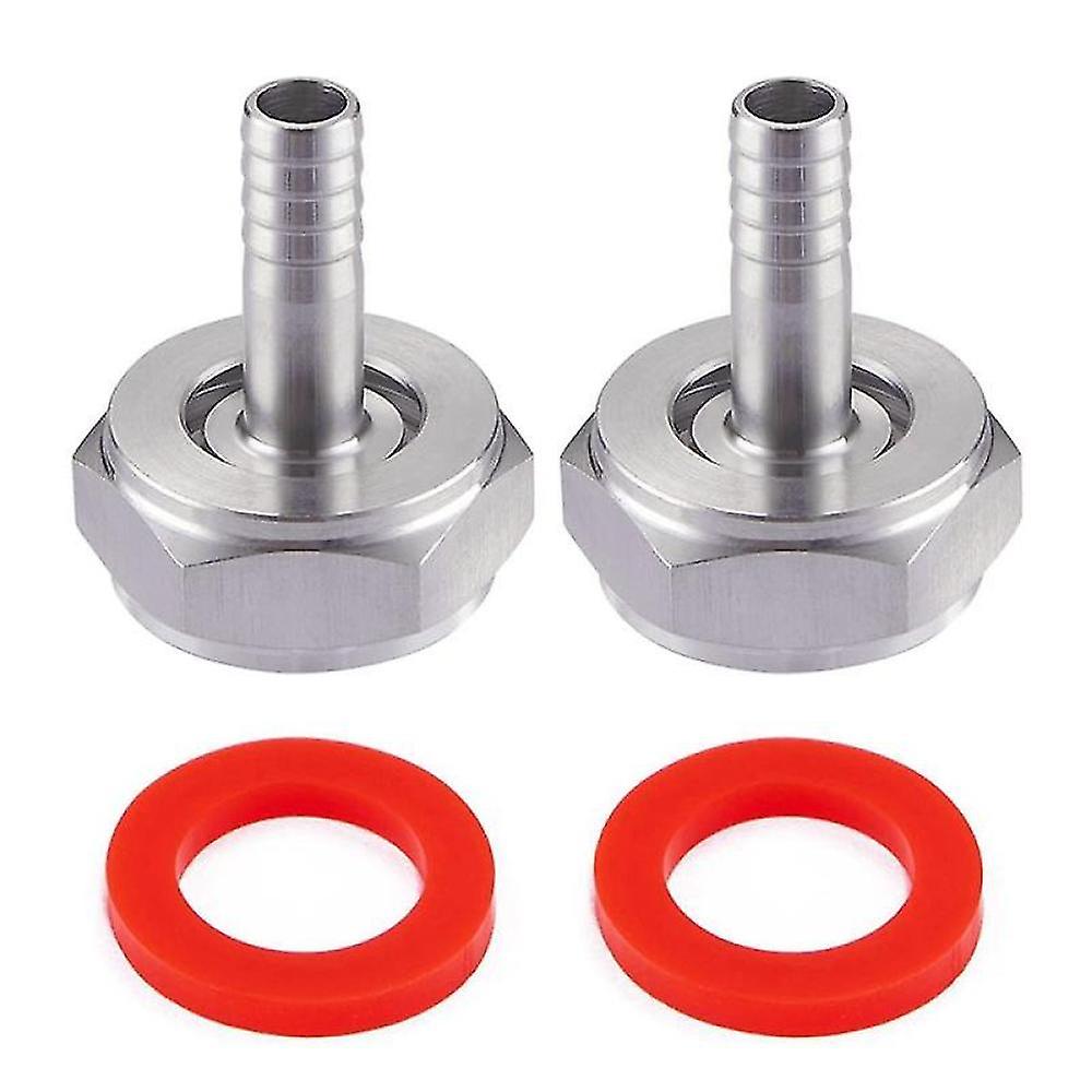 2pcs Stainless Steel Beer Keg Coupler Fitting,beer Line Connector Kit