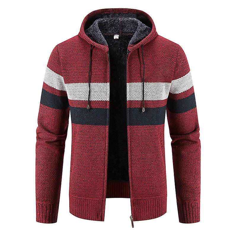 Herren Pullover Jacken Kapuzenpullover Strickjacken Dicker Warm Sweate