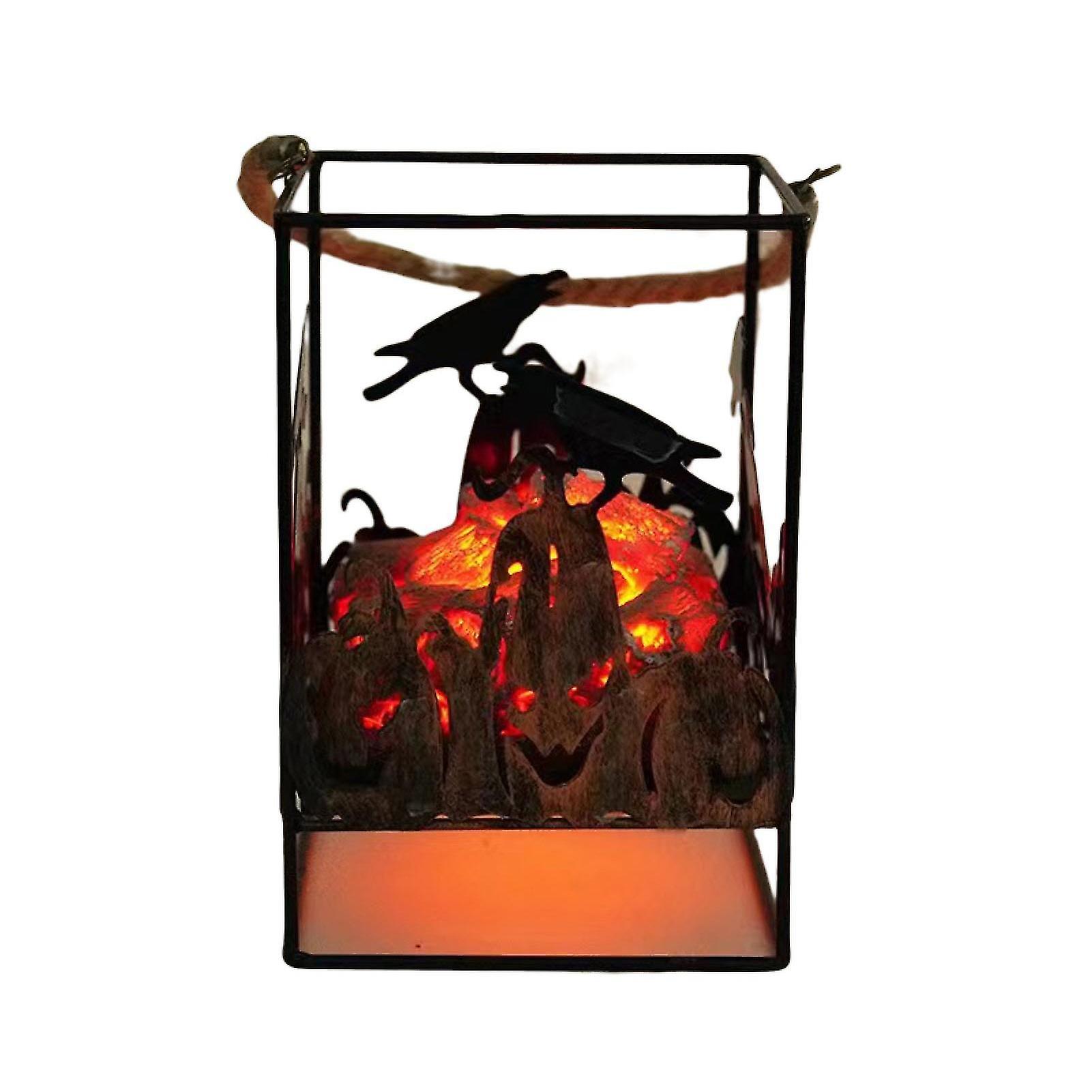 Festive Lantern Not Dazzling Romantic Energy-saving Long-time Use Halloween Party Supplies Tree Hanging Simulation Charcoal Lamp