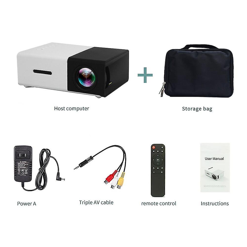 Pro Led Mini Projector 480x272 Pixels Supports 1080p Hdmi Usb o Portable Home Media Video Player