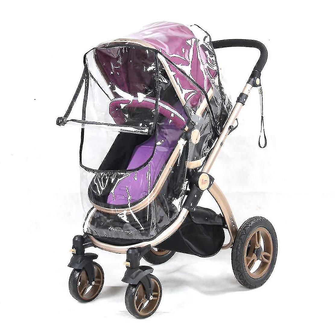 Universal Pushchair Pram Transparent Wind Shield Rain Cover - Clear