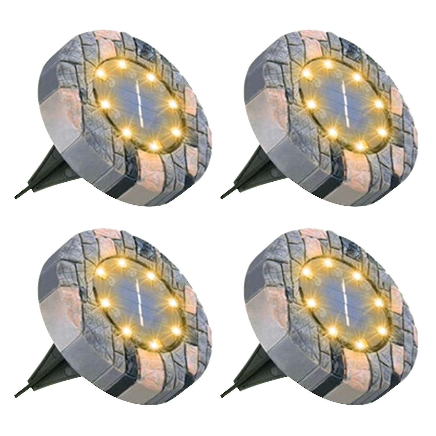 8pcs For Lawn Yard With 8 Leds Outdoor Patio Ip65 Waterproof Solar