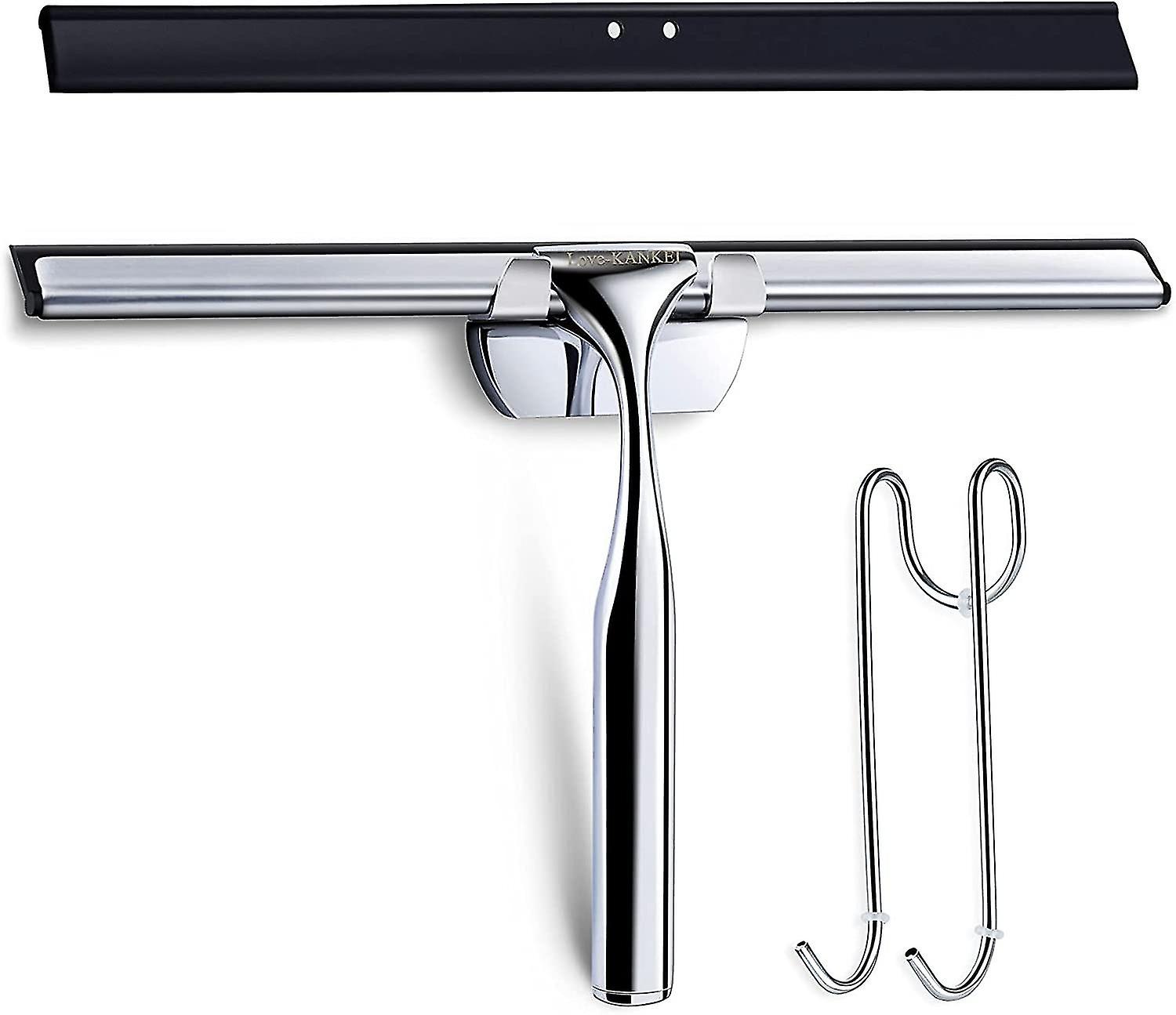 Shower Squeegee Stainless Steel Window Squeegee Shower Squeegee With Rubber Lip