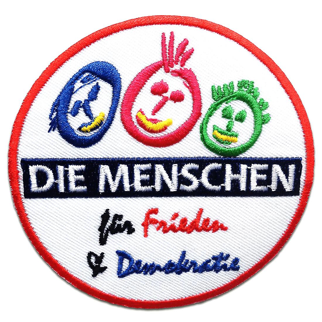 Patch / Iron-on patch - THE PEOPLE for PEACE & DEMOCRACY - colorful - Ø8 - Patch