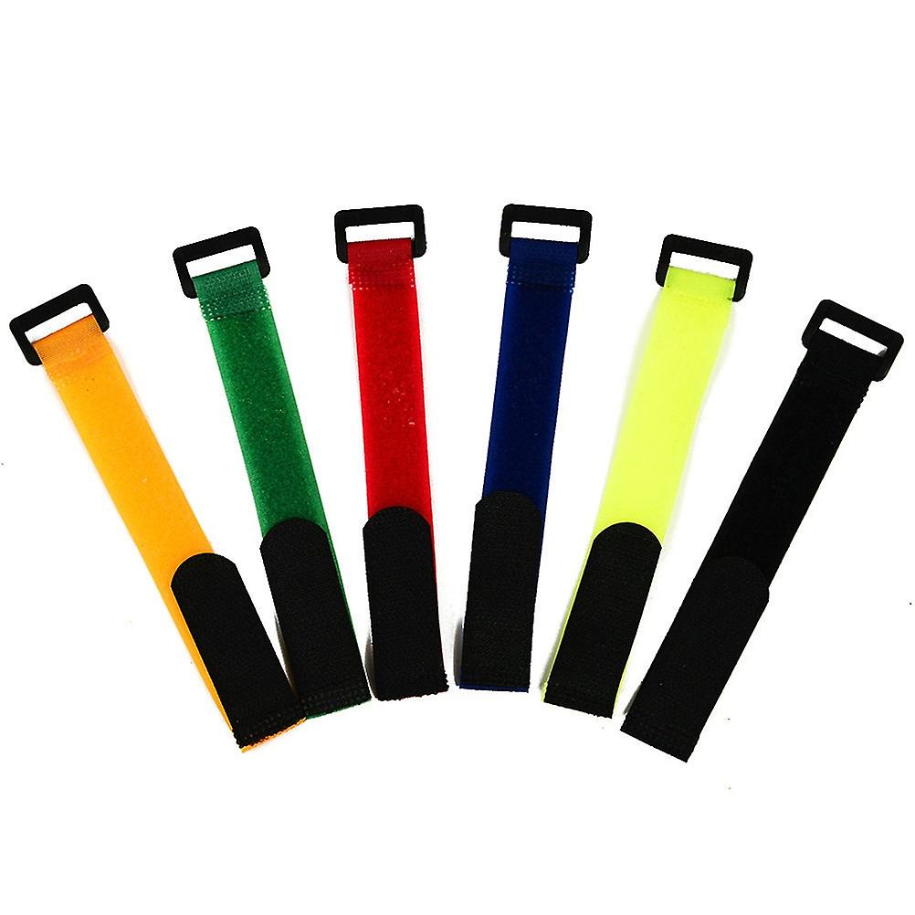 6 PCS Hook and Loop Straps Reusable Fastening Cable Straps and Cable Ties Set (20 x 3cm)