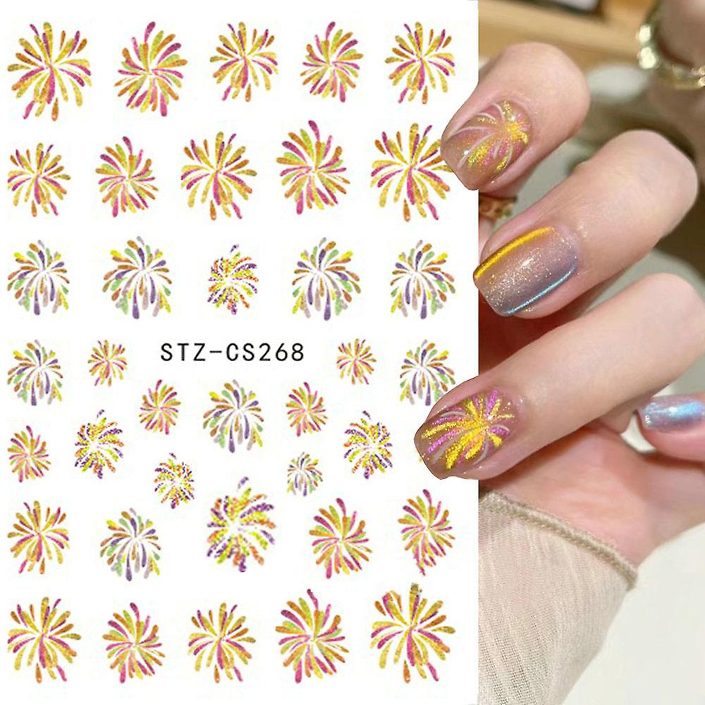 Firework Pattern Nail Sticker Lightweight Personazlied Nail Pasters Nail Salon Tools