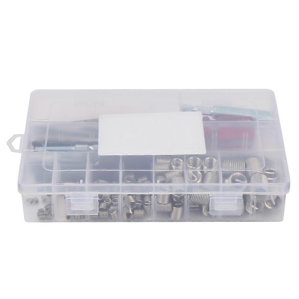 142Pcs/set Stainless Steel Wire Screw Sleeve Thread Repair Insert Kit Tool Set
