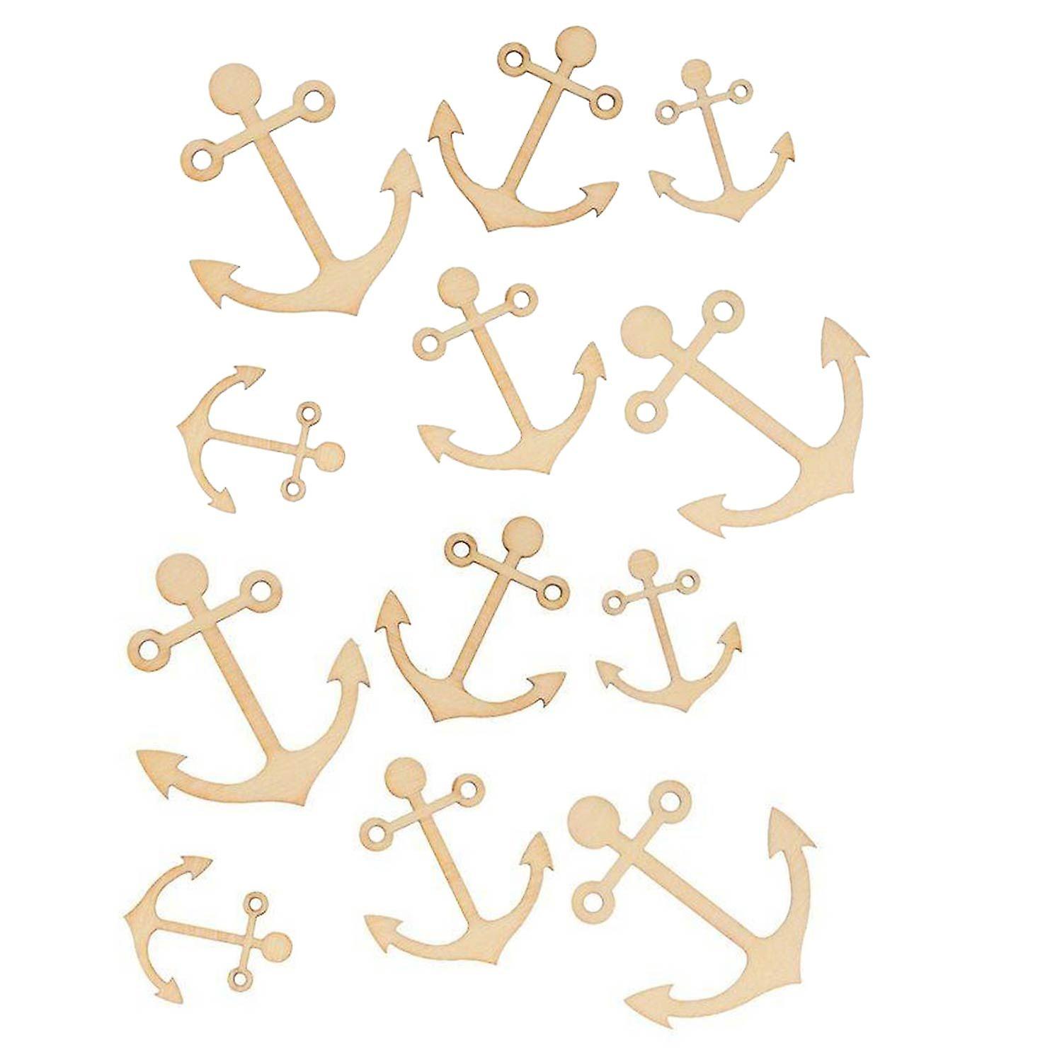 60 mini wooden decorations - Boat anchors