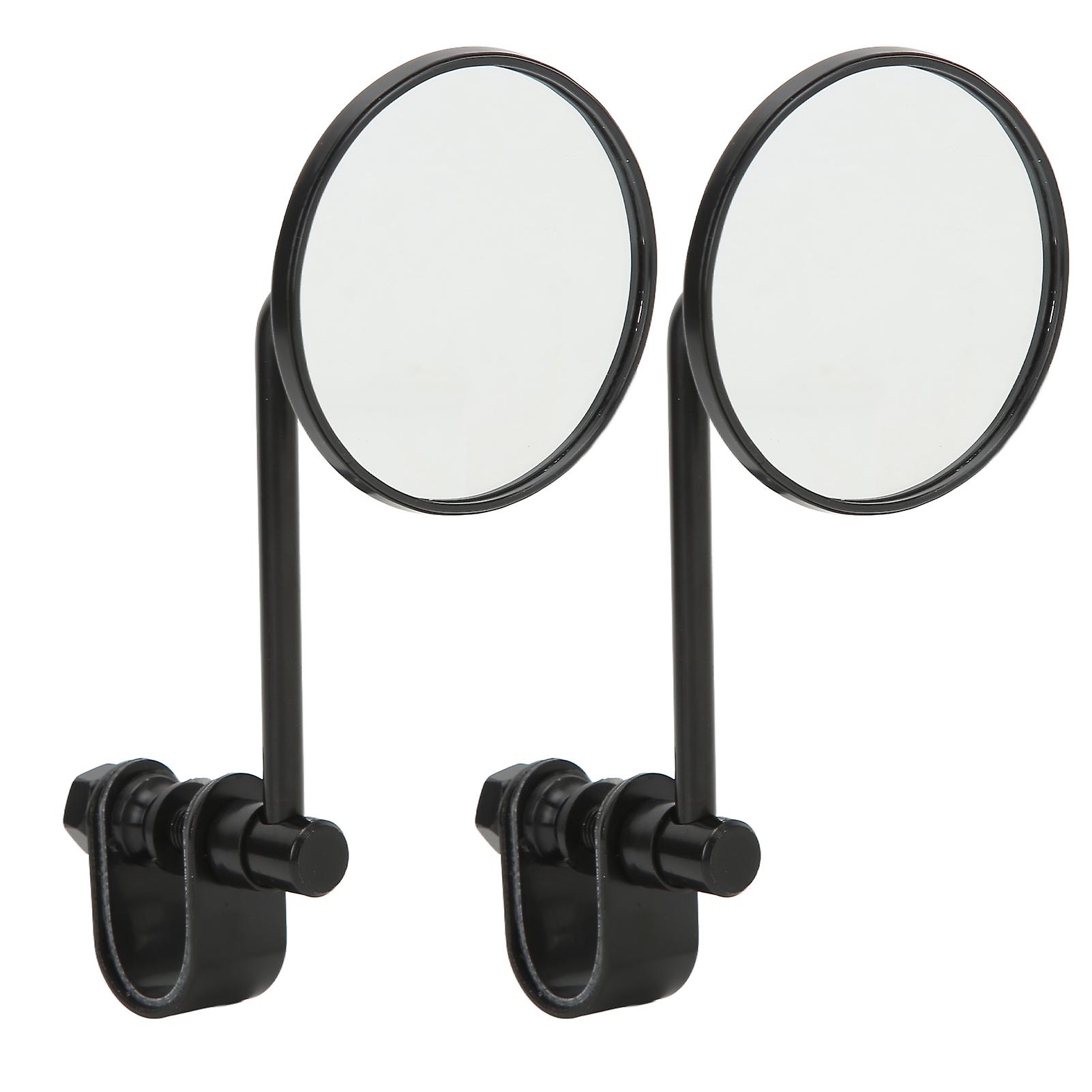 2 Pcs Motorcycle Rear View Mirrors Round 360 Degree Adjustable Handlebar Mirror Replacement for Ranger Stick King GN