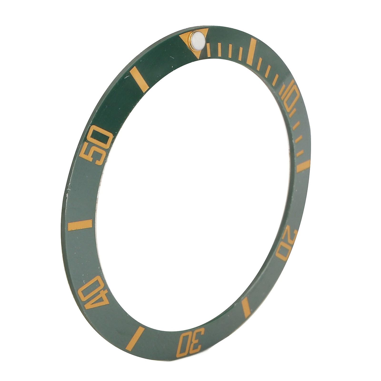 Watch Bezel Insert Green Base Gold Character Ceramic Wristwatch Bezel Insert Ring Replacement Parts Accessory