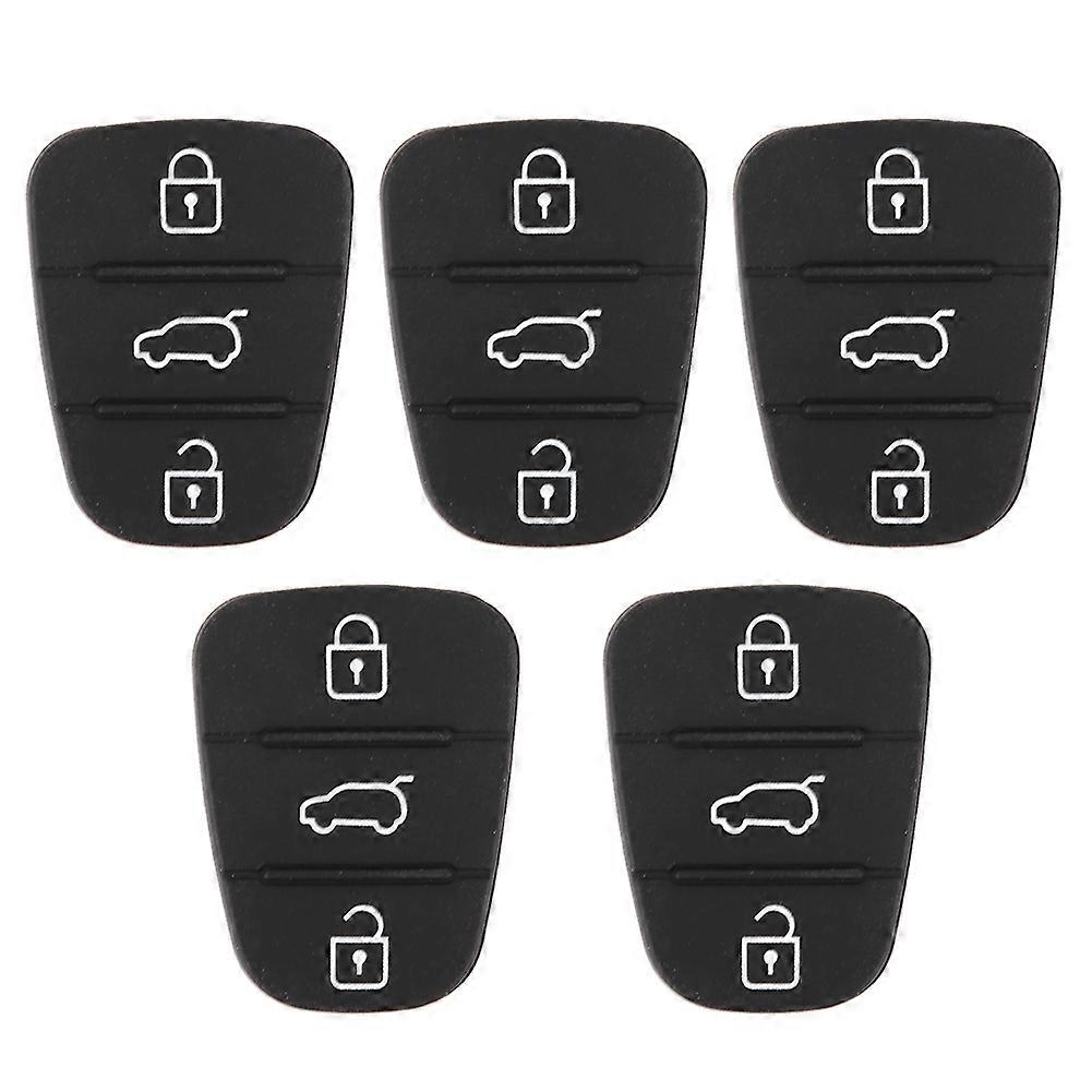 5pcs 3 Button Rubber Replacement Key Shell Case for Hyundai and Kia (No Letter)
