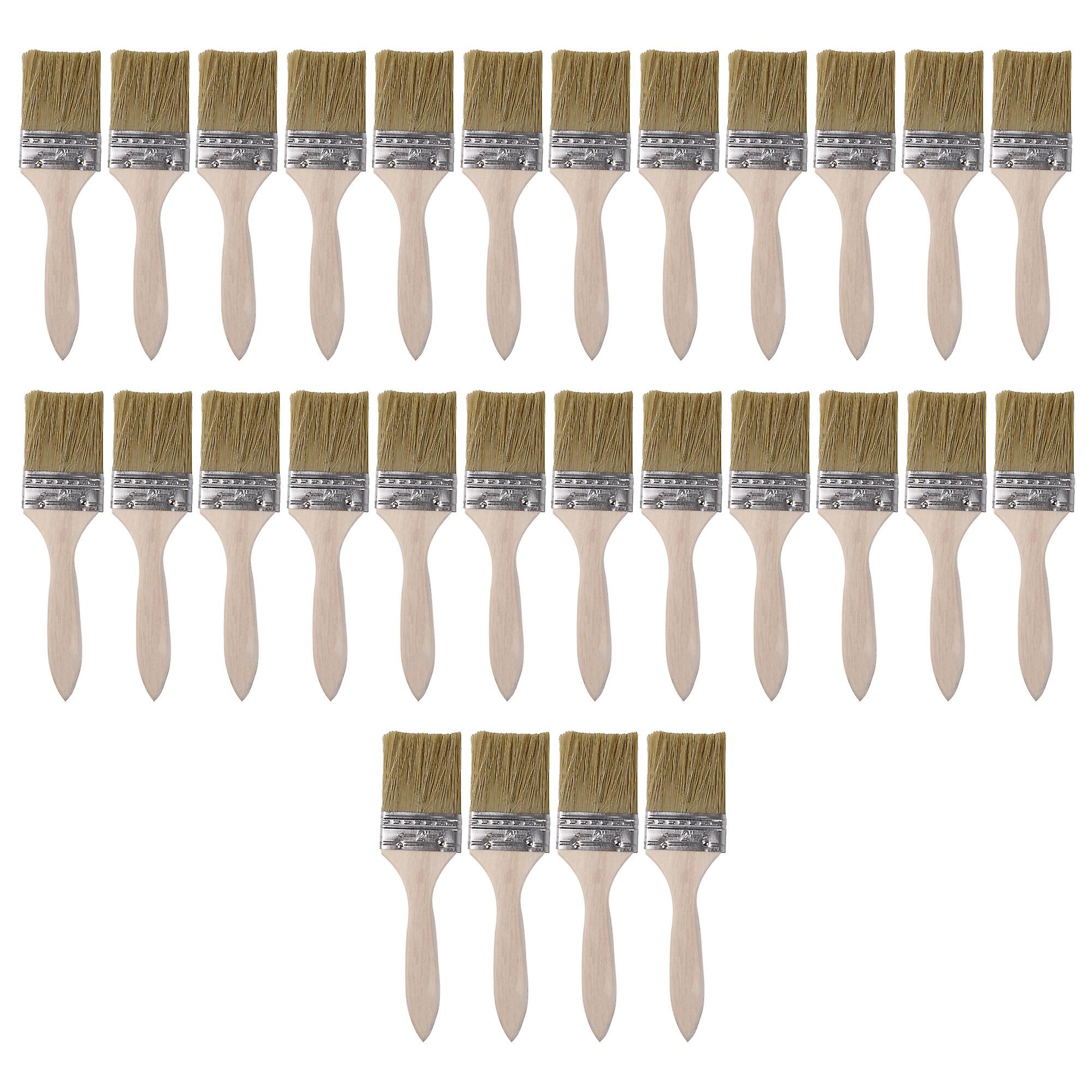 28 Pcs Wood Thick Handle Brushes for Window Frames and Sills 2 Inch Kit