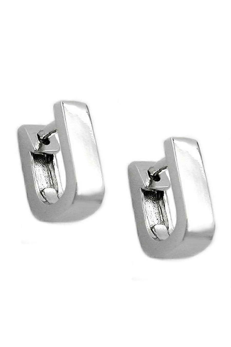 Hoop Earrings Rhodium Plated Silver 925 - Gl93228